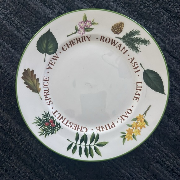 Other - The‎ National Trust ENGLISH TREES 8.25" Plate Salad Dessert Fauna Nature Forest